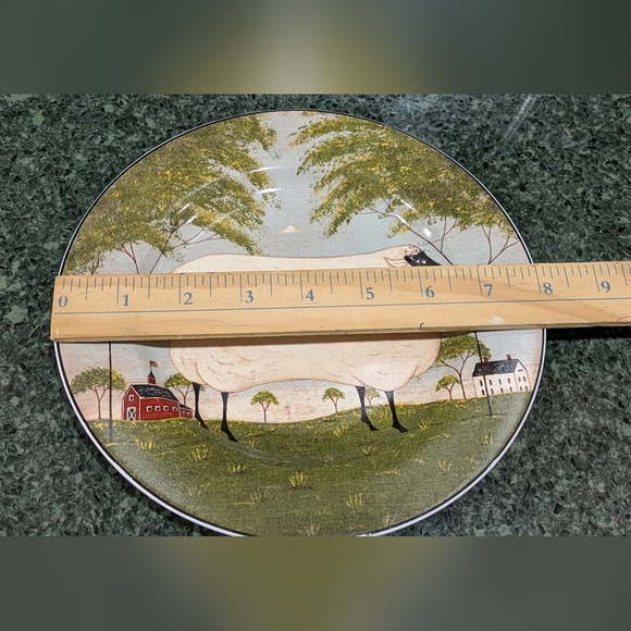 8" Warren Kimble By Sakura Animal Collection Plate. SHEEP. - Picture 2 of 3